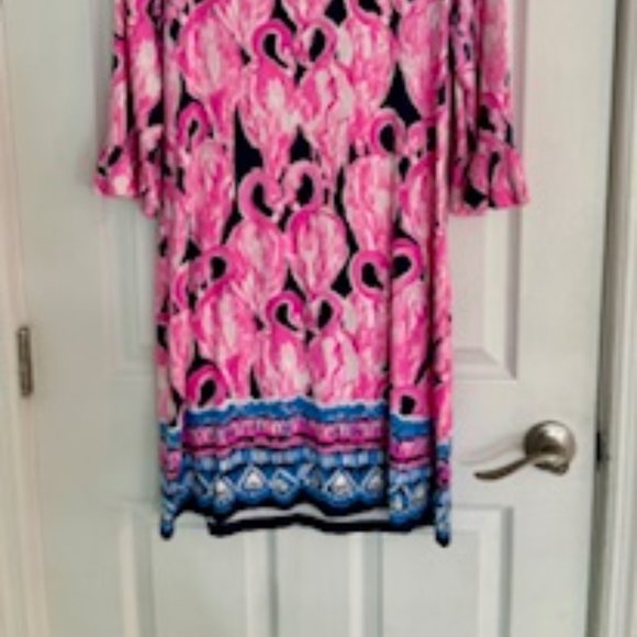 Lilly Pulitzer Flamingo Dress - Picture 2 of 6